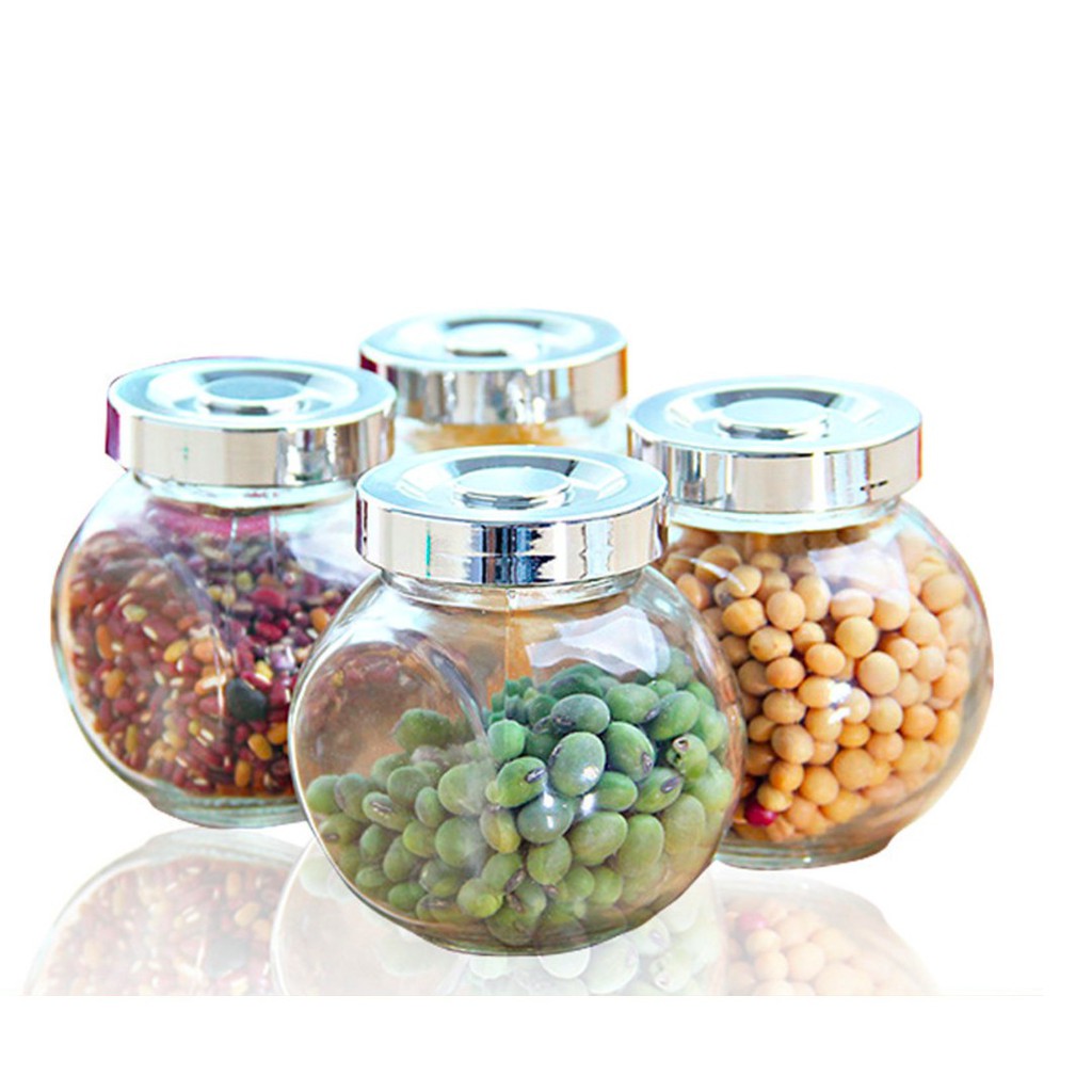 4 UNIT SALE JAR TOPLES KACA BUMBU | STOPLES BUMBU DAPUR | TOPLES SET | TOPLES MIRING | TOPLES KACA T