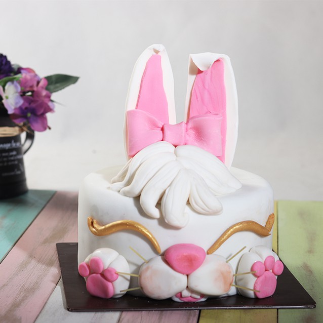 

Kue Ulang Tahun model kelinci / diameter 16 cm / Chocolate Fudge