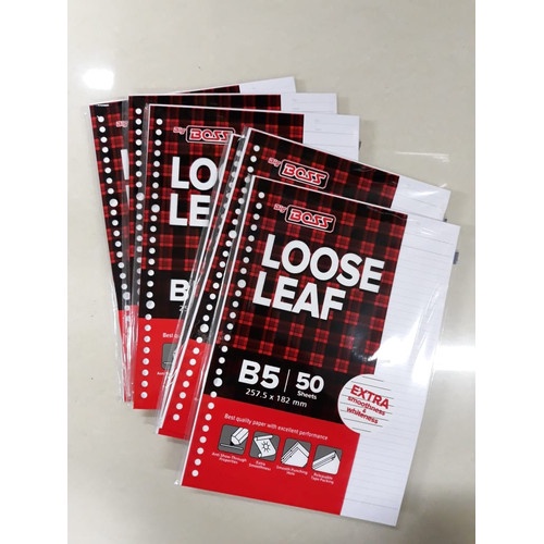 

Big BOSS Loose Leaf B5|50 Sheet / Isi Binder 50 Lembar Garis