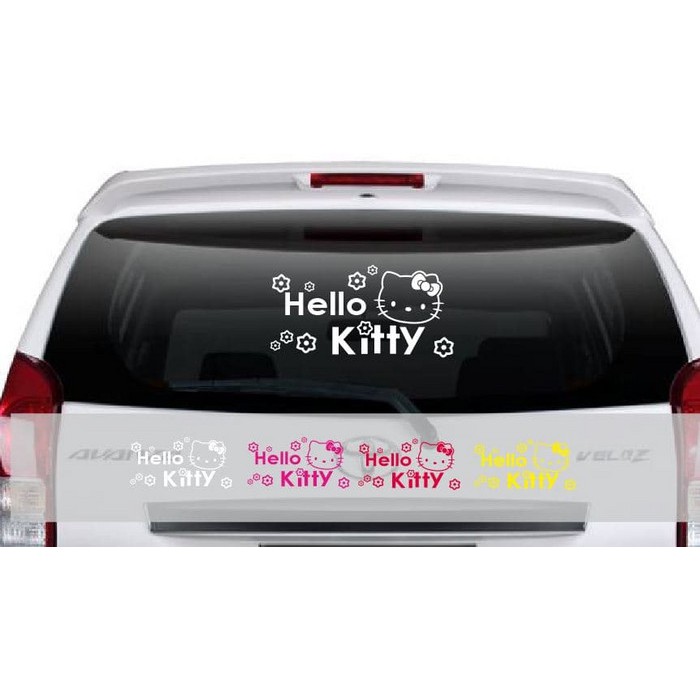 Stiker Mobil Cutting Stiker Kaca mobil stiker Hello kitty
