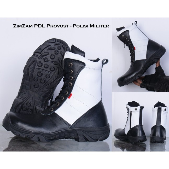 

PROMO ZimZam Sepatu Safety Boots PDL Provost TNI Polisi Militer Army Resleting Boots Safety Terlaris