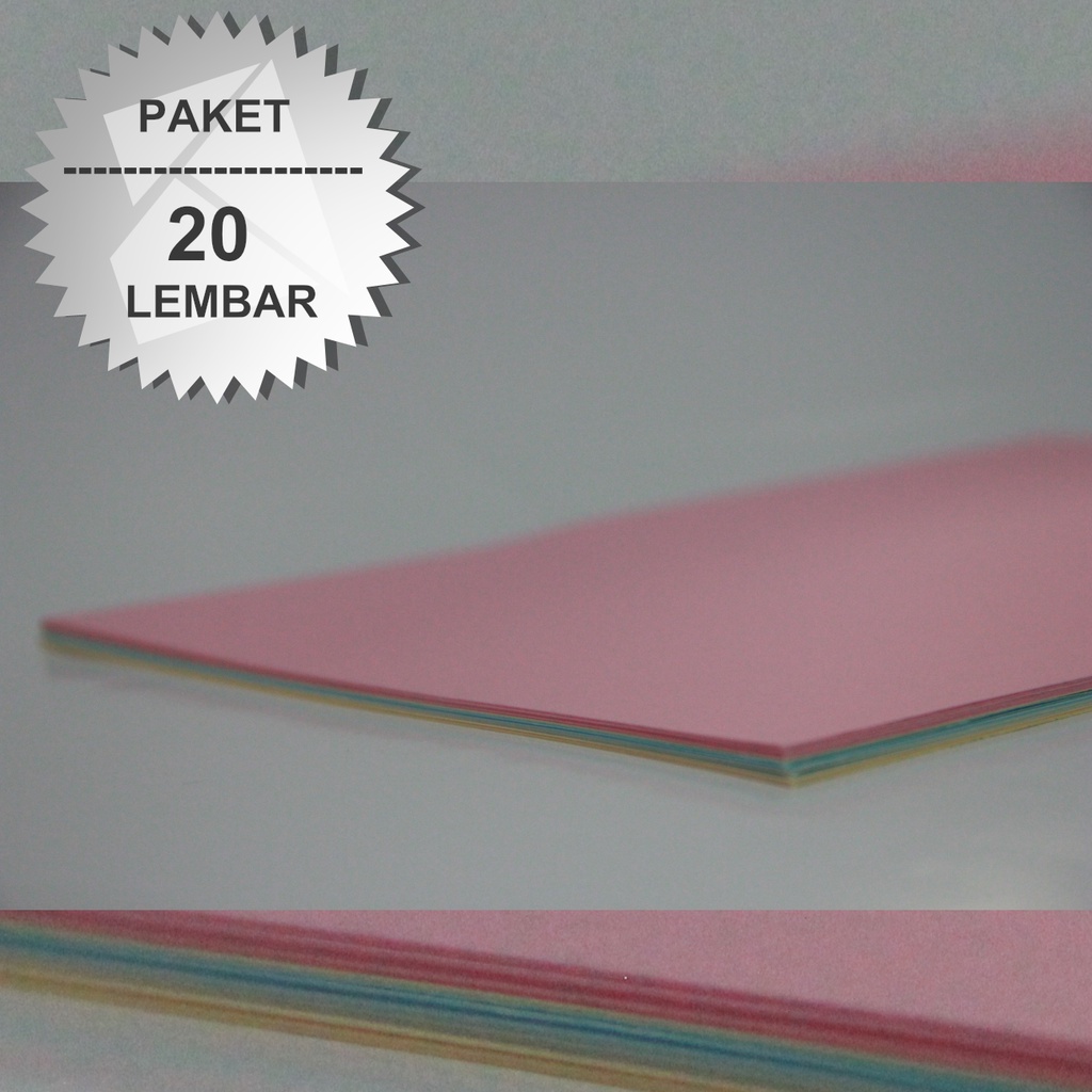 

KERTAS BC / MANILA WARNA MUDA A3+ dan A3 PAKET 20 LEMBAR
