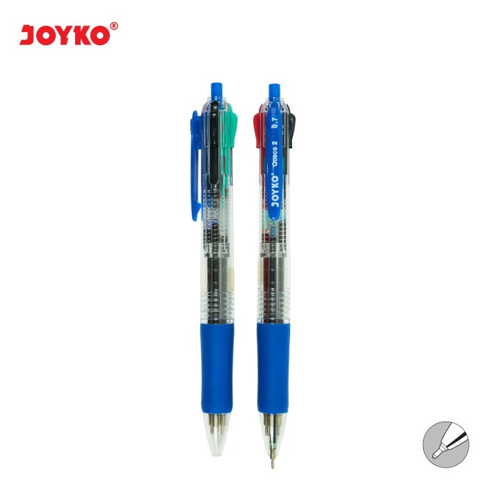 

MURAH Ball Pen Pulpen Pena Joyko BP-283 Quaco 2 0.7 mm 4 Warna Colors