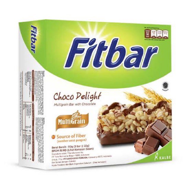 Fir Bar Snack rendah kalori Rasa Choco Delight (kemasan dus isi 5pcs)