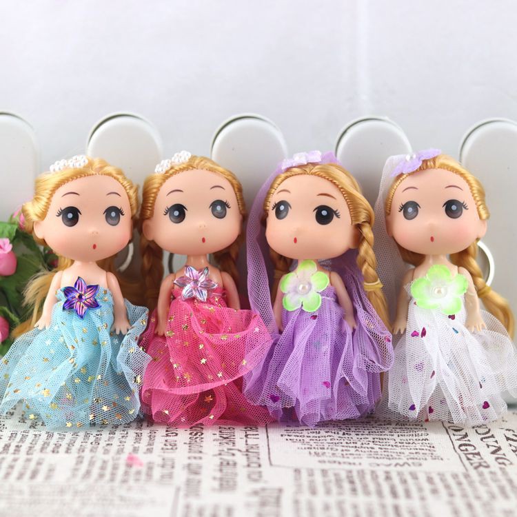 1 Pcs Random New Hot Sale 12 cm Boneka Lucu Barbie Mainan Tas Liontin Gantungan Kunci