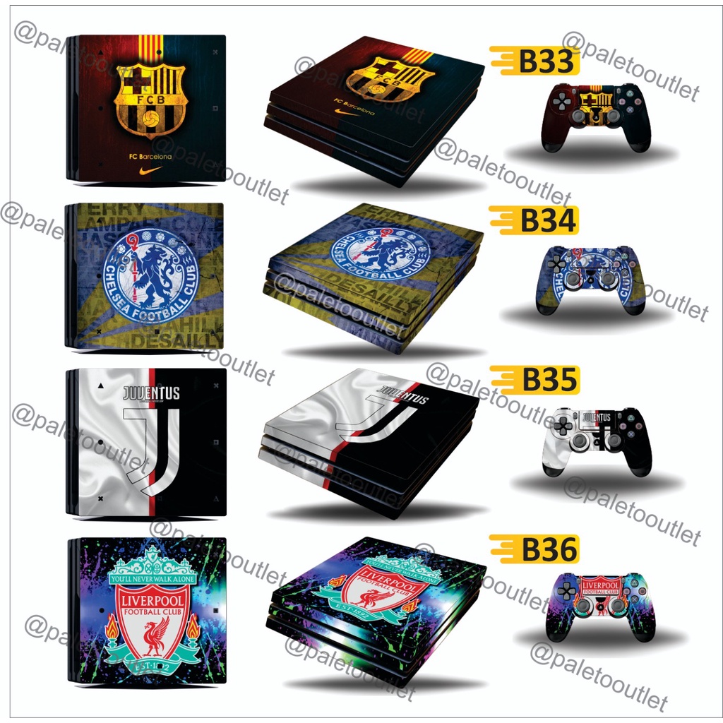 Sticker garskin ps4 fat ps4 slim ps4 pro klub bola