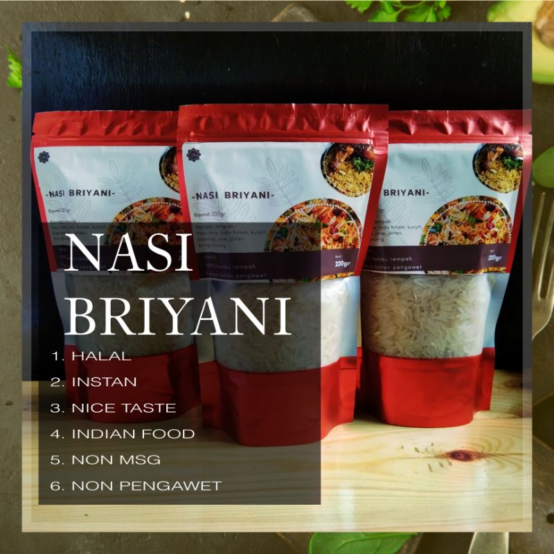 

beras basmati instan bumbu briyani kabsyah mandhi kebuli kemasan 200gr