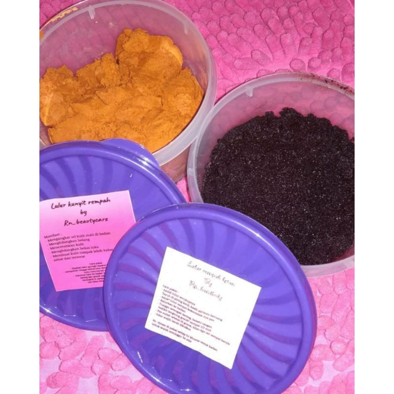 Paket lulur ( lulur kunyit rempah + lulur rempah ketan ) 200gr