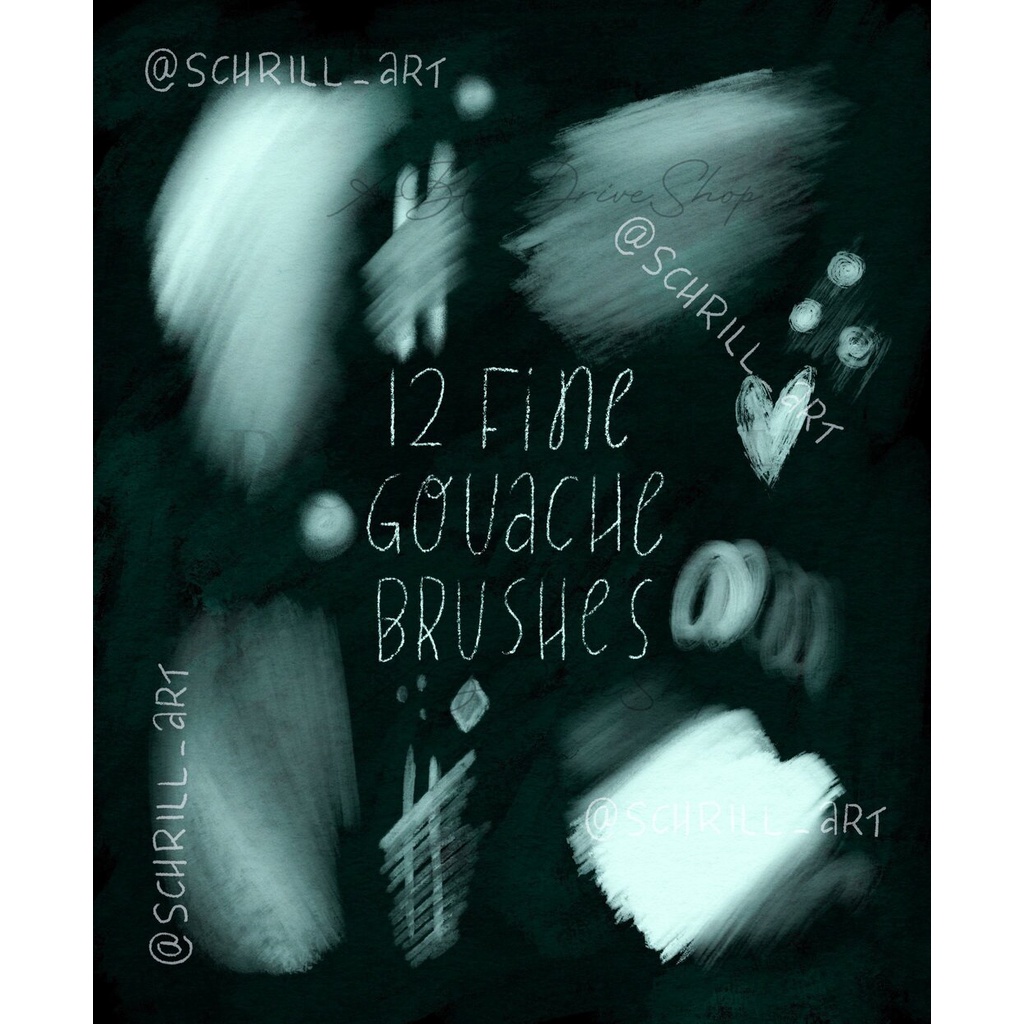 Procreate Brush - Gorgeous Gouache Brushset for Procreate