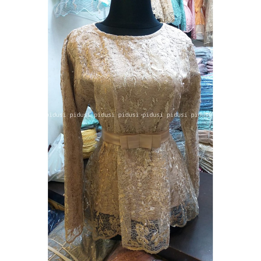 KEBAYA TULLE MOKA / KEBAYA TULLE MOCCA / KEBAYA TULLE NON GLITER PREMIUM