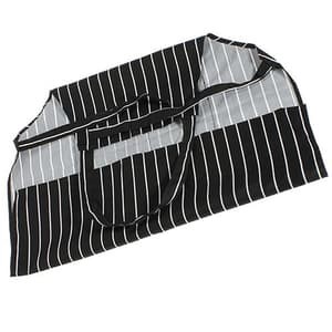 Adult Bib Apron - Black Stripe With 2 Pockets Style