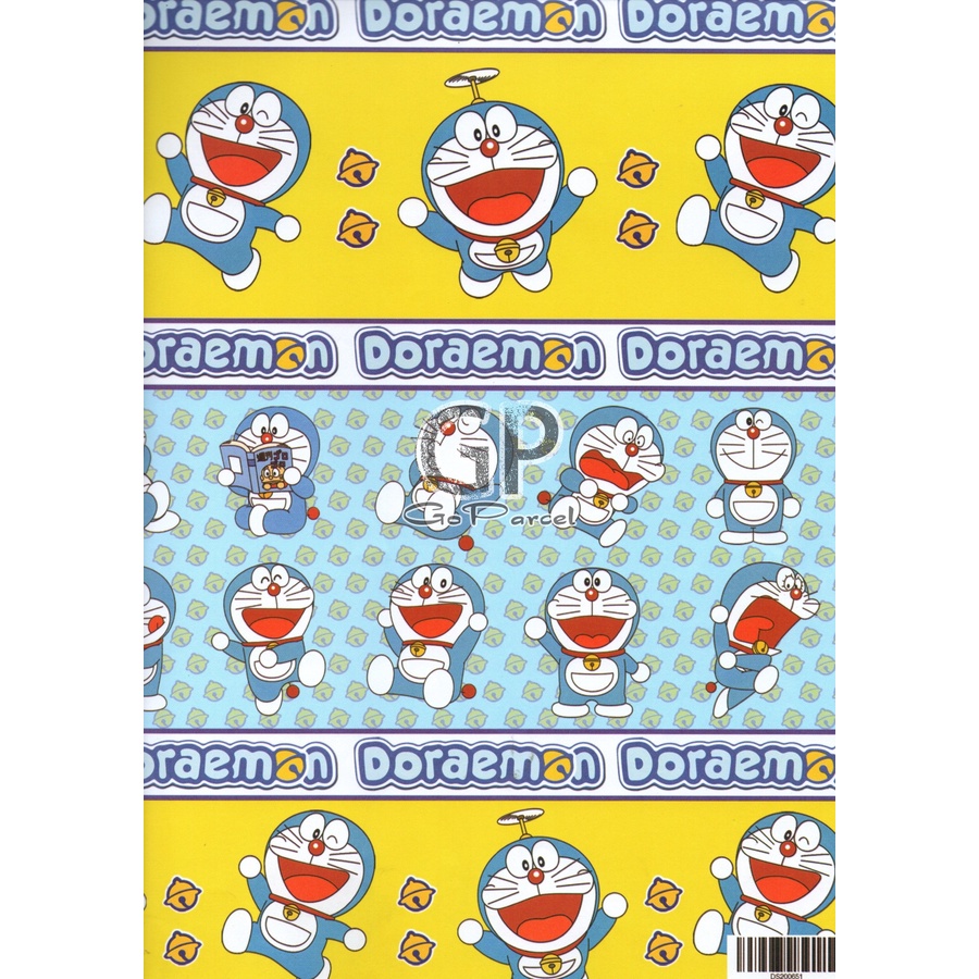 ( 5 Lembar ) Best Seller !! KERTAS KADO ANIMAL DOLPHIN DORAEMON DINOSAURUS - GIFT WRAP PAPER ALL TIMES FAVORITE