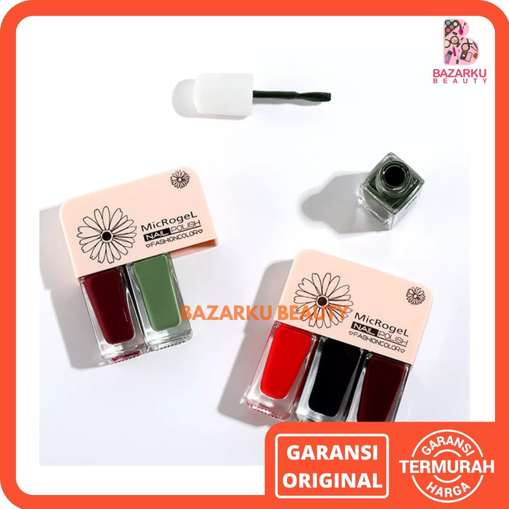 Microgel Nail Polish 3in1 Free Stiker Oulisi Microgel Kutek Kuku Cat Kuku