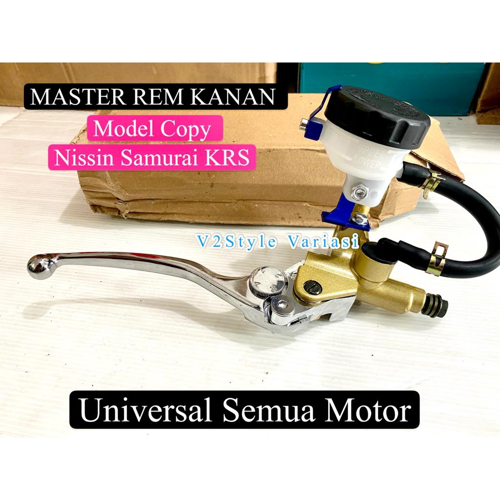 MASTER REM KANAN YOSHIMURA + TABUNG YOSHIMURA KRS MODEL NISSIN SAMURAI GOLD CHROME CROSS MX CBR 150 TRACKER Nmax Pcx YZF R3 MT Scorpio Cb150r Megapro Versa Thunder VEGA FIZ R MX King BLADE SPACY Satria FU Tiger NINJA Beat Vario Scoopy Revo Supra Sonic