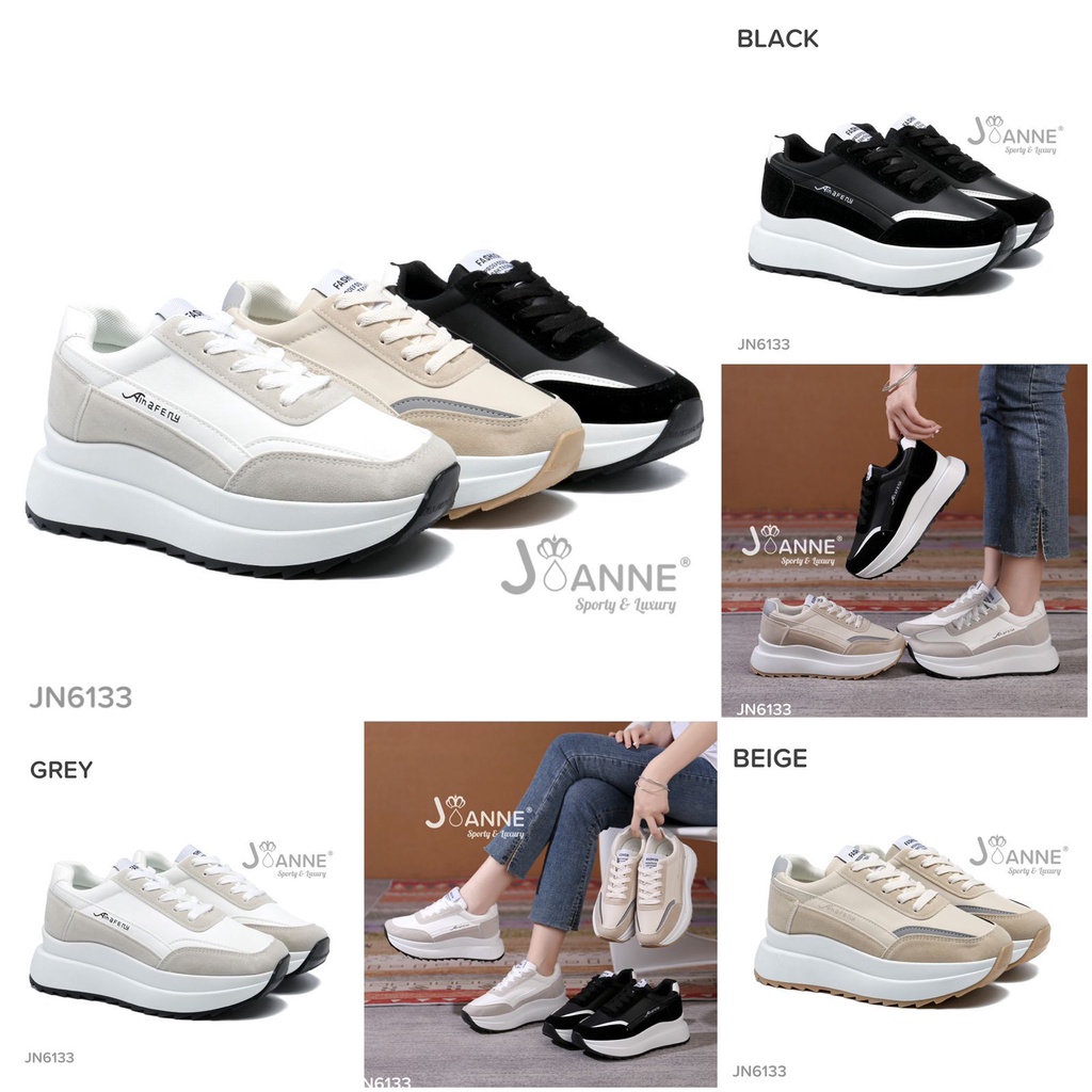 JOANNE Highsole Sporty Sneakers Shoes #JN6133 ORIGINAL