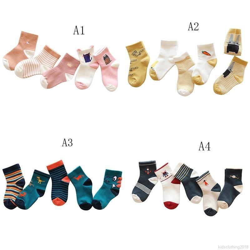 5 Pasang Kaos Kaki Katun Bayi Laki Laki Perempuan Gambar