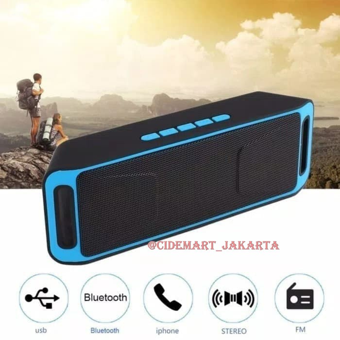 [ORIGINAL] SPEAKER BLUETOOTH A2DP PORTABLE / SPEAKER SC-208 BLUETOOTH MEGA BASS