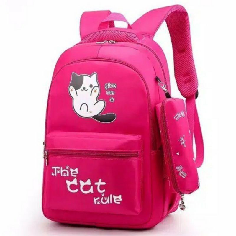 Tas ransel sekolah  anak lucu the cat rule