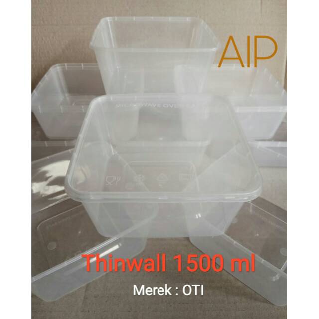 

Thinwall Kotak1500 ml food container box makanan box plastik thinwall kotak 1500 ml
