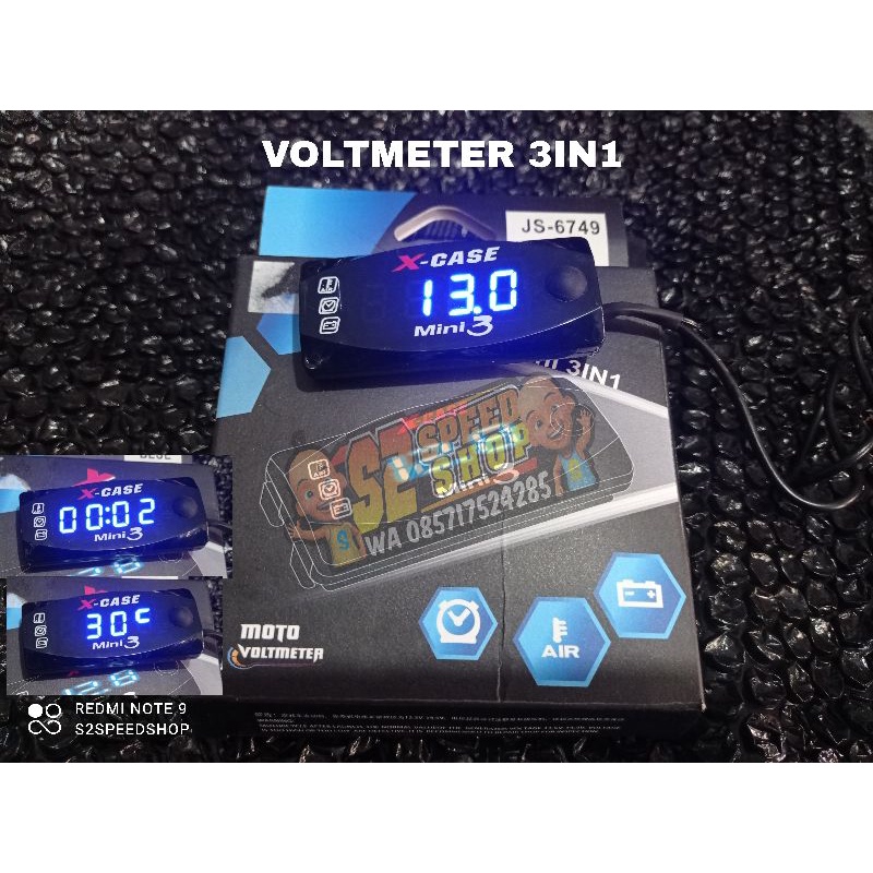 VOLTMETER 3IN1 MINI VOLTMETER AKI