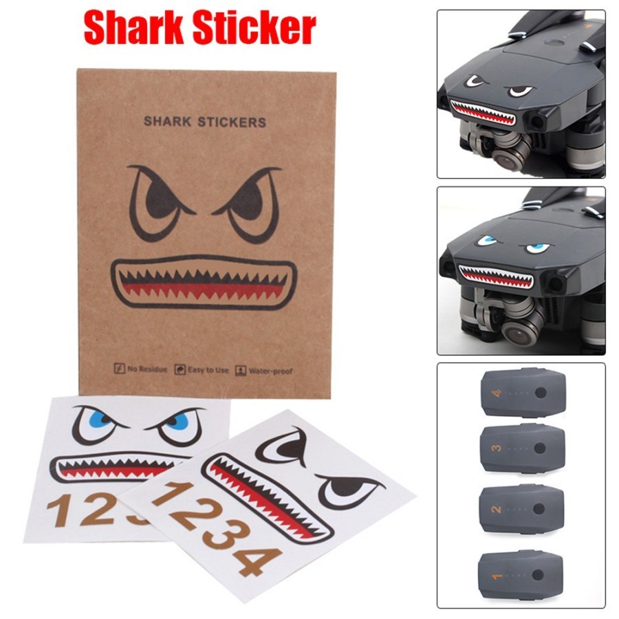 DJI Mavic Pro Shark Sticker Hiu for Mavic Stickers Drone
