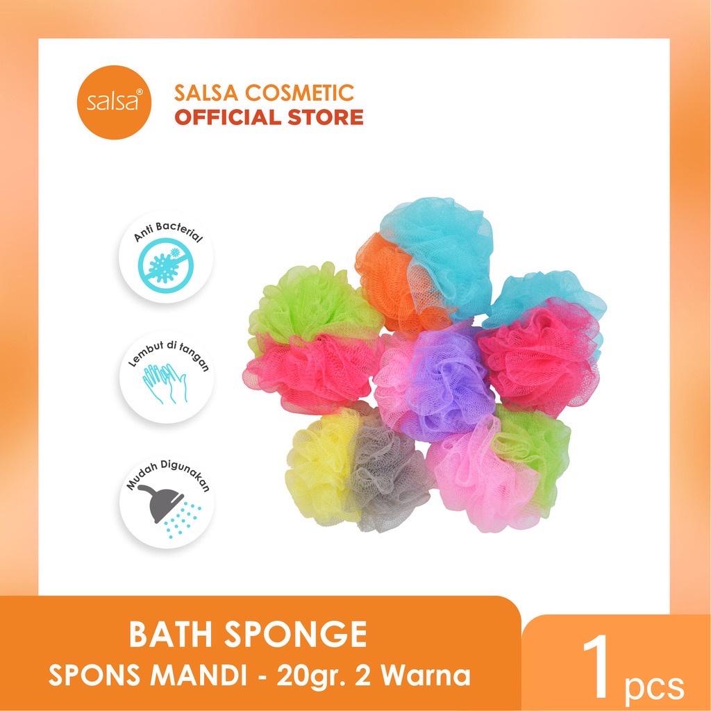 SALSA Bath Sponge Indonesia / Spons Mandi 20gr 30gr 50gr / Soft Body Sponge Spon Tubuh / Warna Warni Bola Candy Joint Shell Pelangi Kupu Kupu Pita Buah Bunga Labu Kura Kura / Beauty Tools Beauty Blender Puff Curler Brush Glue / Alat Kecantikan Paket Wajah