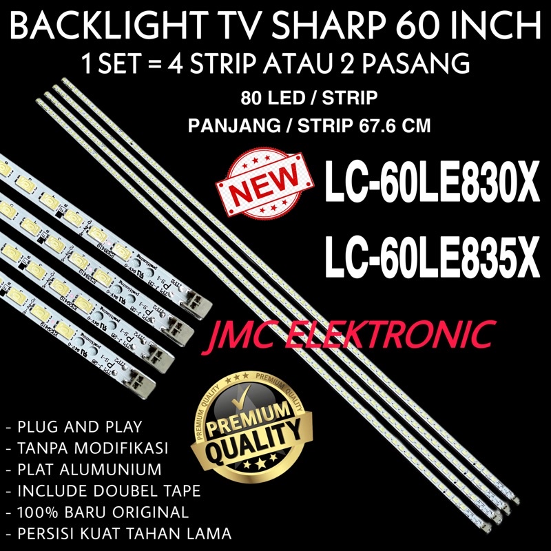 BACKLIGHT TV SHARP LC-60LE830M LC60LE830M LC-60LE835M LC60LE835M 60LE830 60LE835 LAMPU BL 60IN