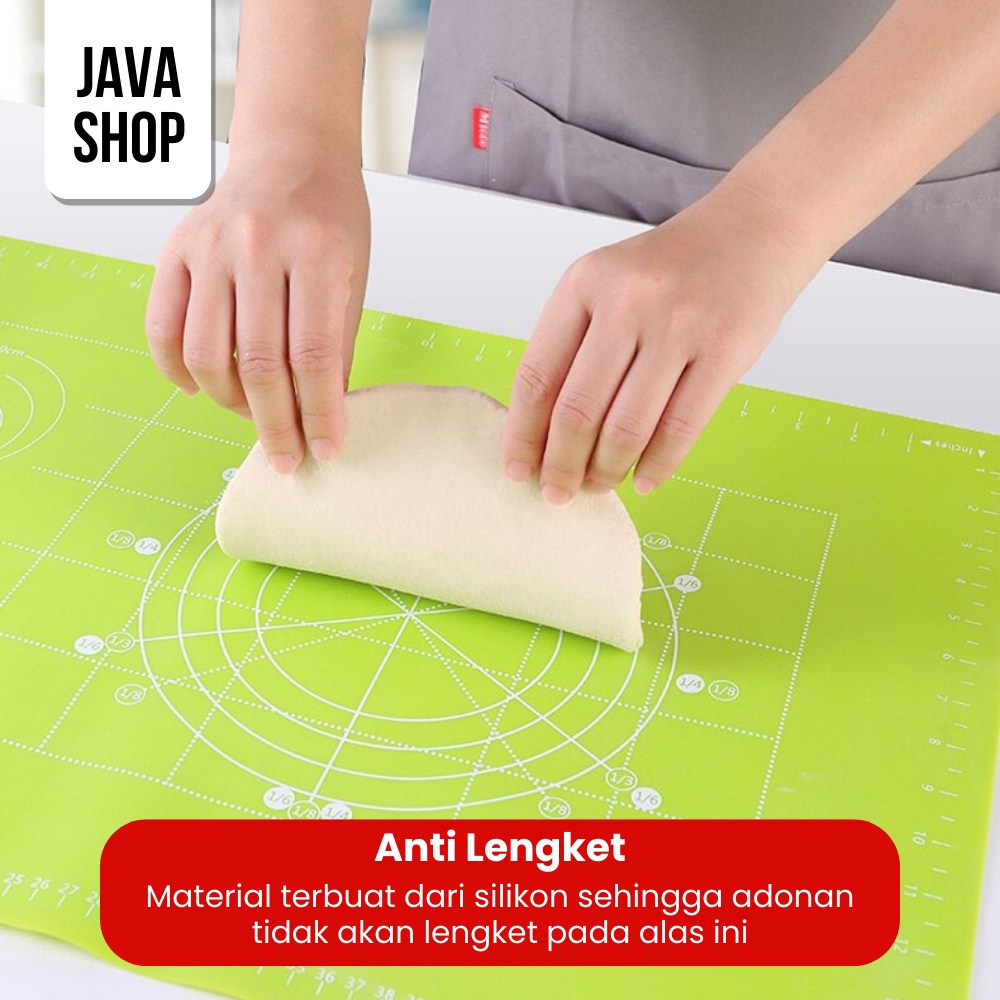 JAVASHOP Alas Adonan Kue Silikon Anti Lengket Baking Mat