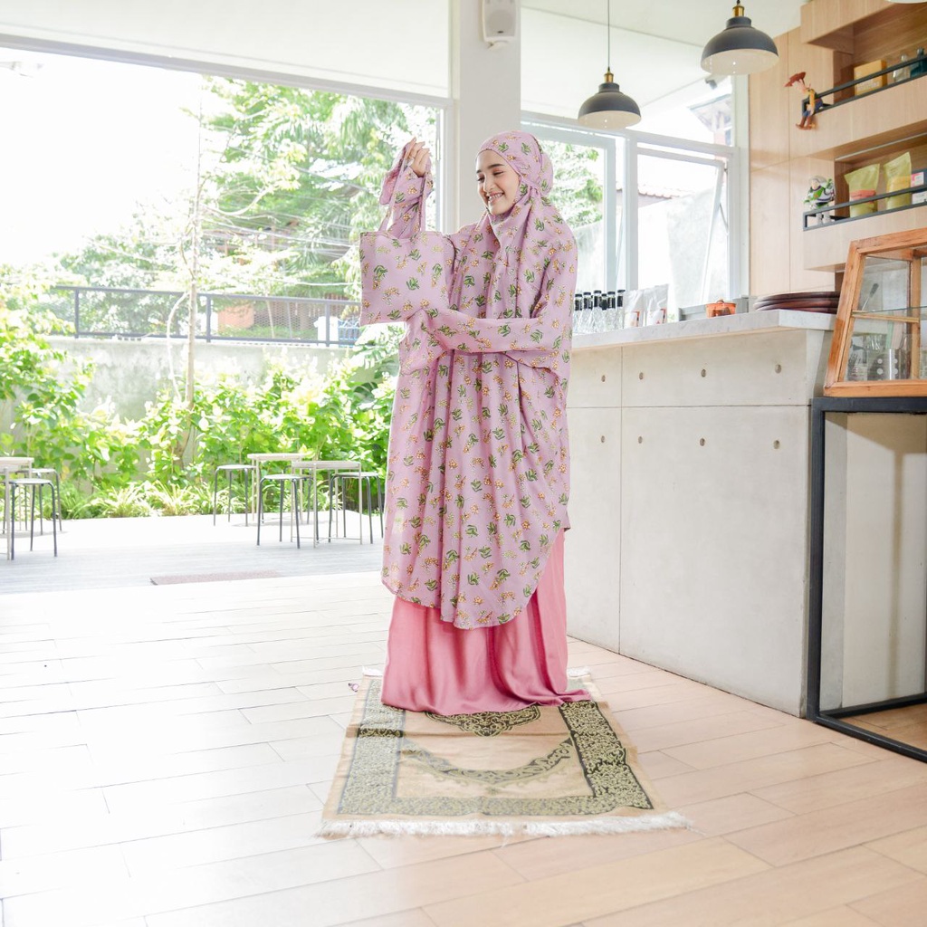 MUKENA TUNIK/MUKENA BALI TUNIK/MUKENA ATAS BAWAH BERLENGAN/MUKENA RAYON BALI