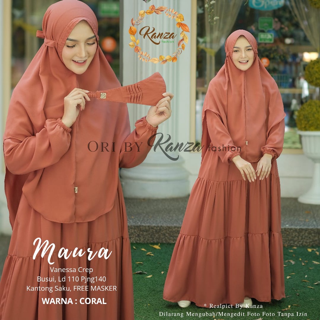 MAURA GAMIS syari muslim original produk by kanzafashion