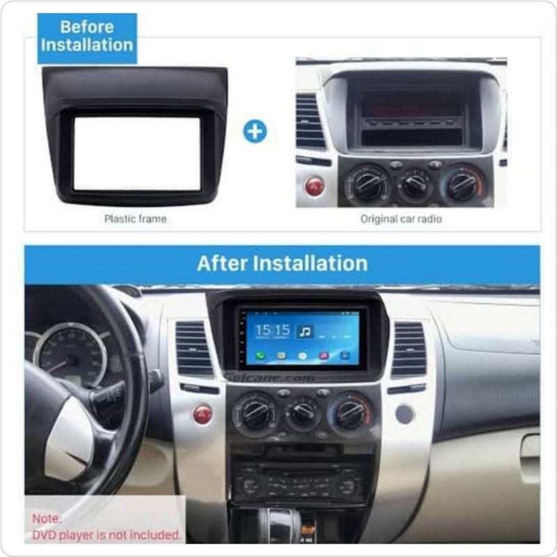 Frame Doubel Din Pajero 2010-ON / Head Unit 7 inchi