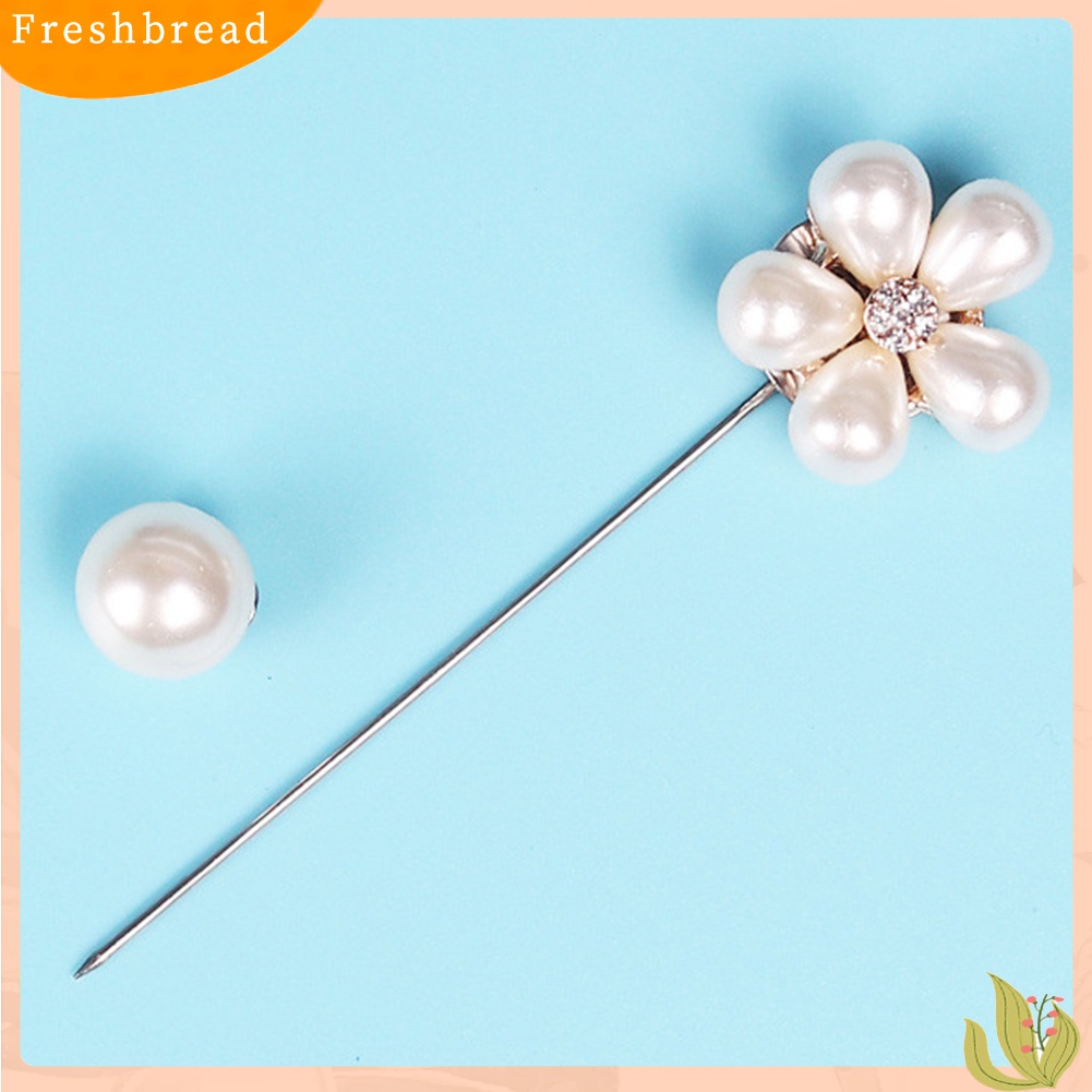 [ TERLARIS]Elegant Flower Faux Pearl Brooch Pin Lady Cardigan Shirt Shawl Breastpin Jewelry