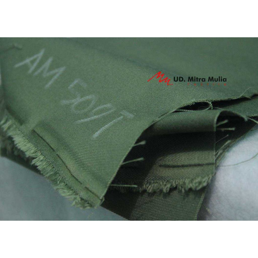 Kain American Drill 1919 Meteran, Bahan Kain Seragam, Kode 509T Warna Hijau