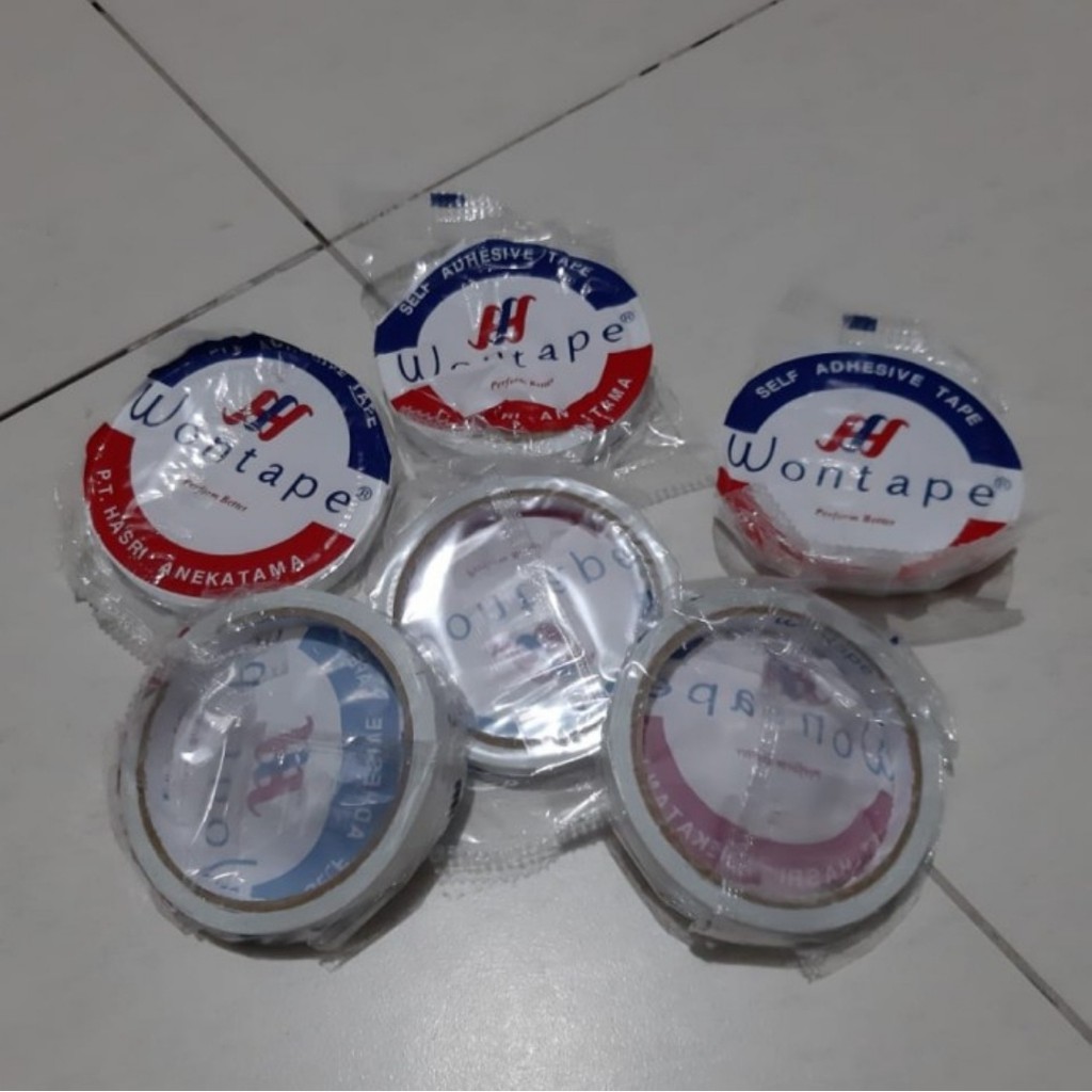 

Double Tape / Lakban Dua Sisi Wontape Ukuran 12mm x 8yard