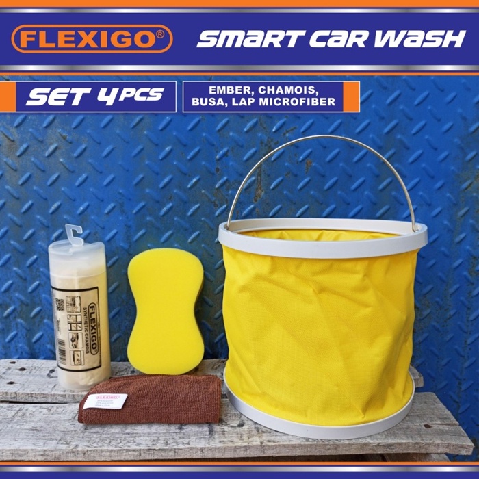 Perawatan Mobil Smart Car Wash: Flexigo Ember, Lipat Microfiber, Chamois, Busa