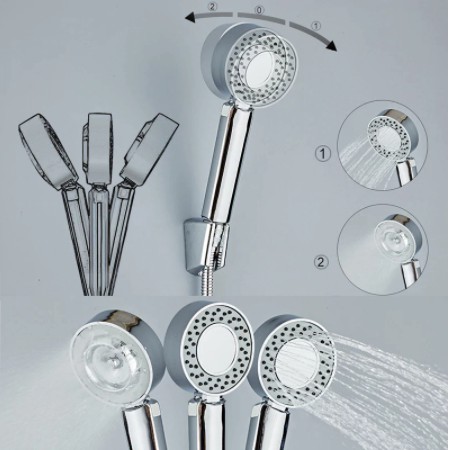 Kepala Pancuran Shower Head 3 mode SPA High Pressure, Hemat Air