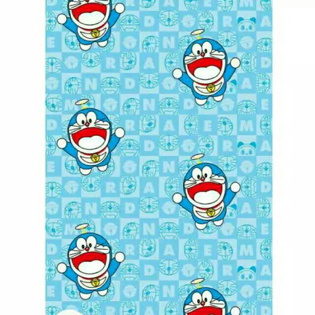 WALLPAPER STICKER | MOTIF DORAEMON HAPPY | Lebar 45cm x Panjang 9 meter