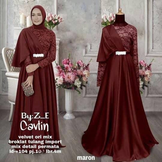 GROSIR GAMIS ORI BROKAT DRESS BROKAT CAVLIN GAUN BROKAT