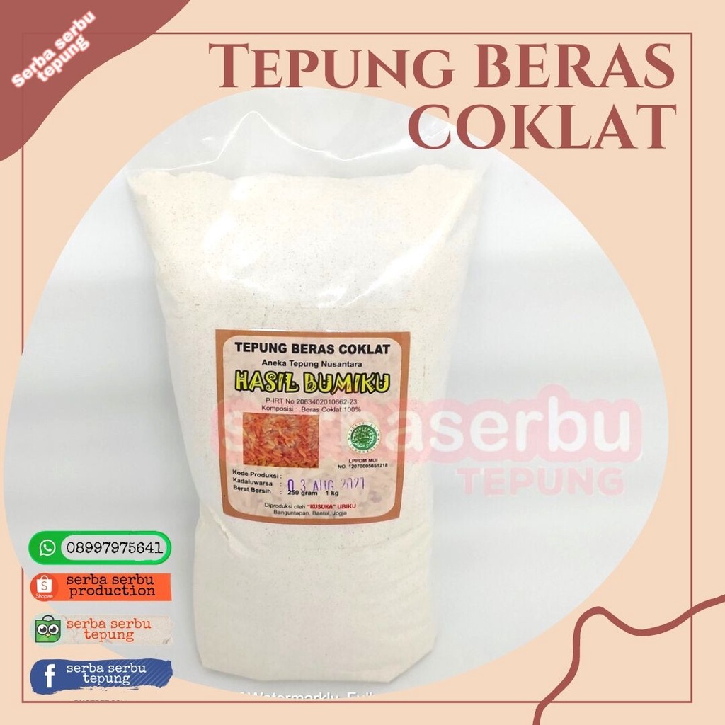 

Tepung Beras Coklat(1 Kg)|Membantu menurunkan berat badan|Tepung Free Gluten|Tepung MPASI Organik