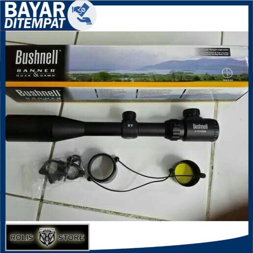 Bisa COD TELESKOP BUSHNELL 3-9x40 RGB SUNSHADE