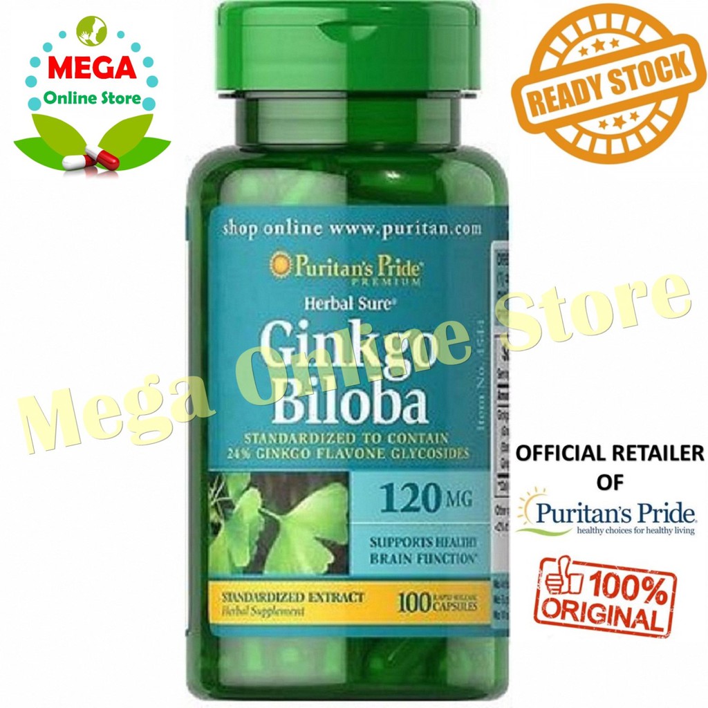 PURITAN'S PRIDE GINKGO BILOBA 120 mg - 100 Kapsul