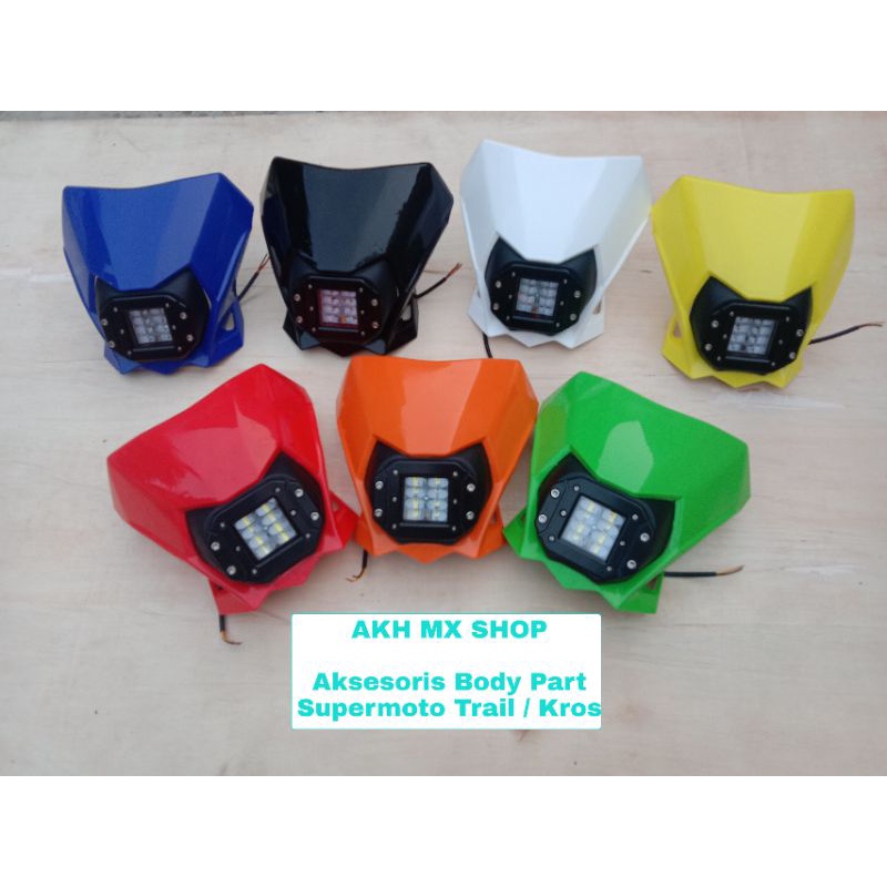 lampu depan klx bf 8 led batok lampu depan klx bf 8 led