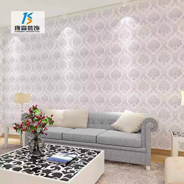 WALLPAPER DINDING MOTIF BATIK SILVER 10m x 45cm