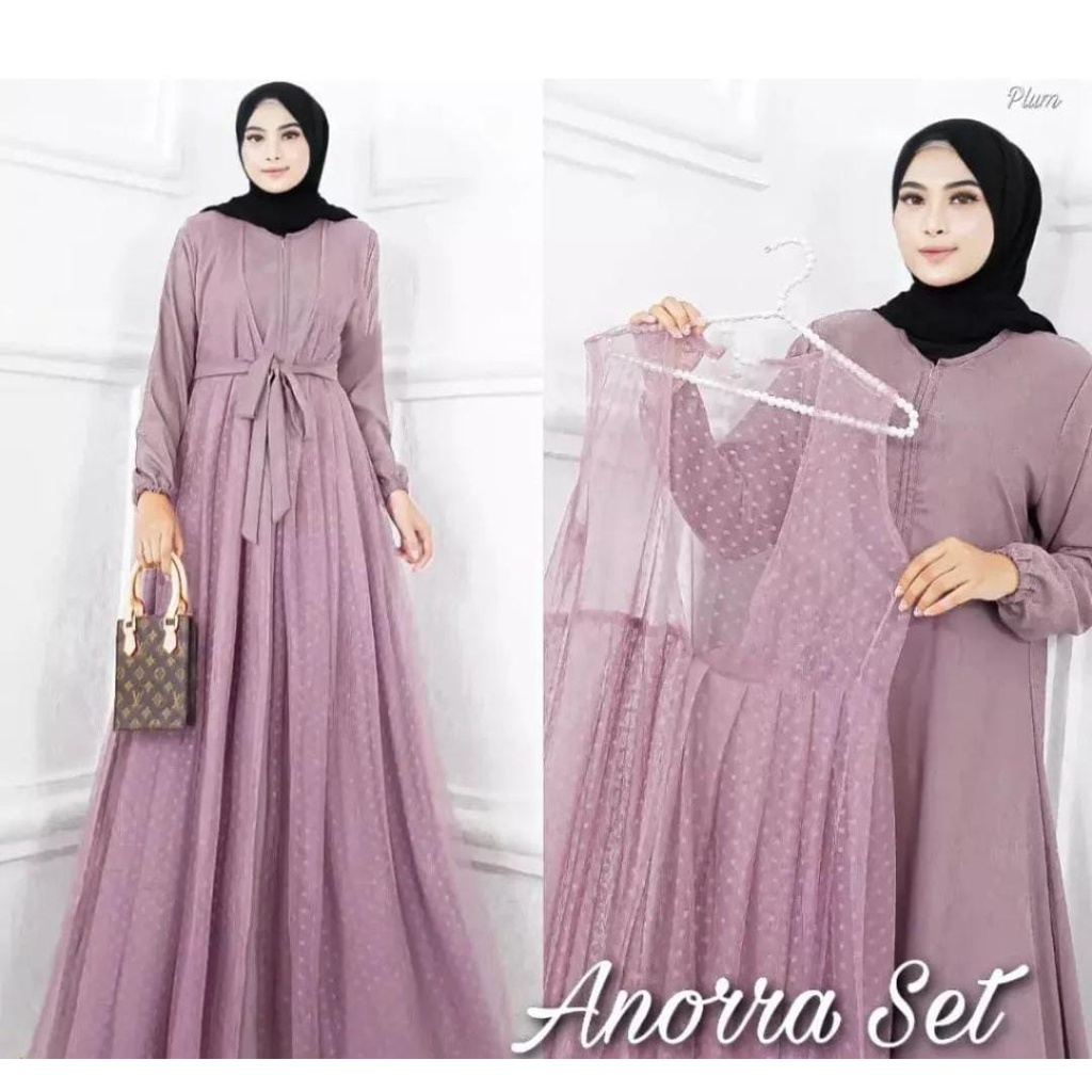 Annora Set Dress / Annora Dress Pesta / Annora maxy Premium / Annora Dress murah Wanita/Fitria House