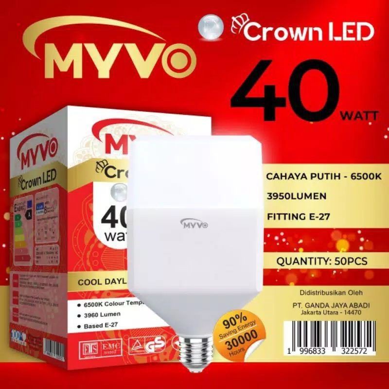 LAMPU LED BOHLAM Myvo 40 Watt / 50 Watt MYVO CROWN LED