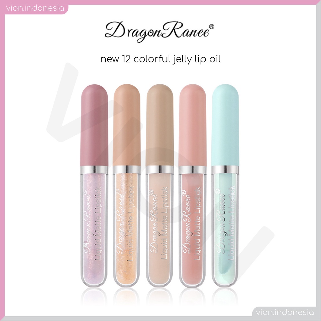 DRAGON RANEE Jelly Colorful  Lip Gloss Lip Oil Moisturizing Melembabkan Mencerahkan Bibir Original DR003