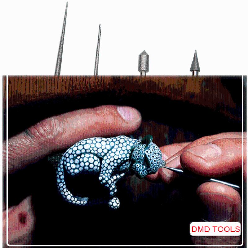 Gro 4Pcs Set Alat Pembesar Lubang Manik-Manik Manik-Manik Kaca Mutiara Berlian Tipped Reaming File Reamer Jewelry Tools