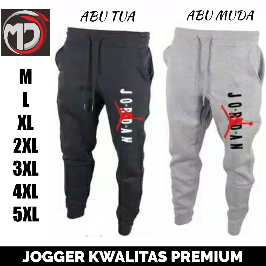 Celana Training Olahraga Pria Wanita Gym Panjang Joger Jogger Jumbo Bigsize jordan