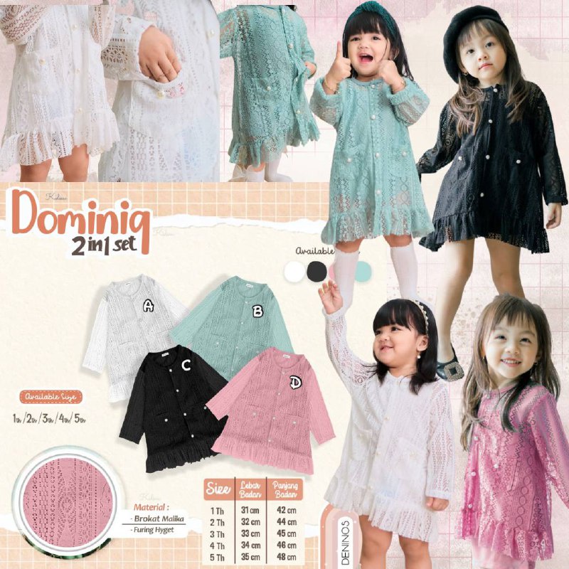 Brokat anak DOMINIQ 2in1 by DENINOS