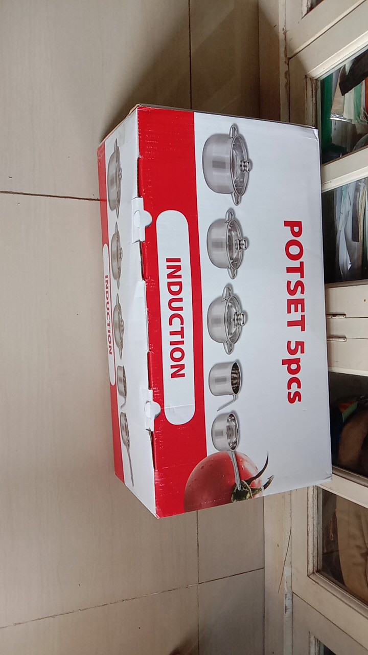 Potset 5pcs Stainless Stell Panci Set High Presure